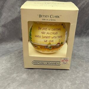 Hallmark Keepsake Ornament with Yellow and White Accents Betsy Clark Satin